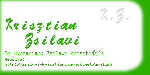 krisztian zsilavi business card